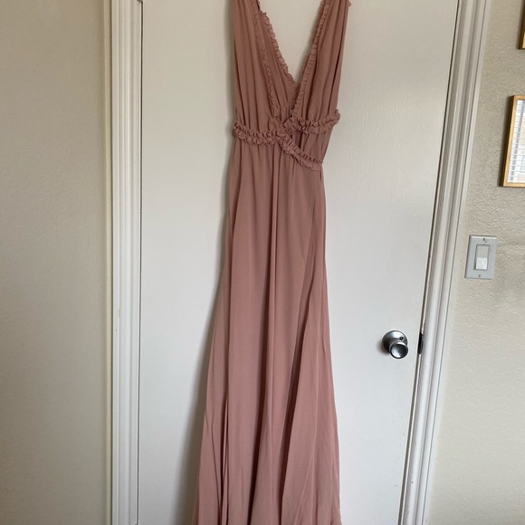 Reformation Camellia Wrap Dress - Blush - Picture 3 of 6